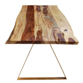 Live Edge Contemporary Solid Wood & Iron Hankin Dining Table